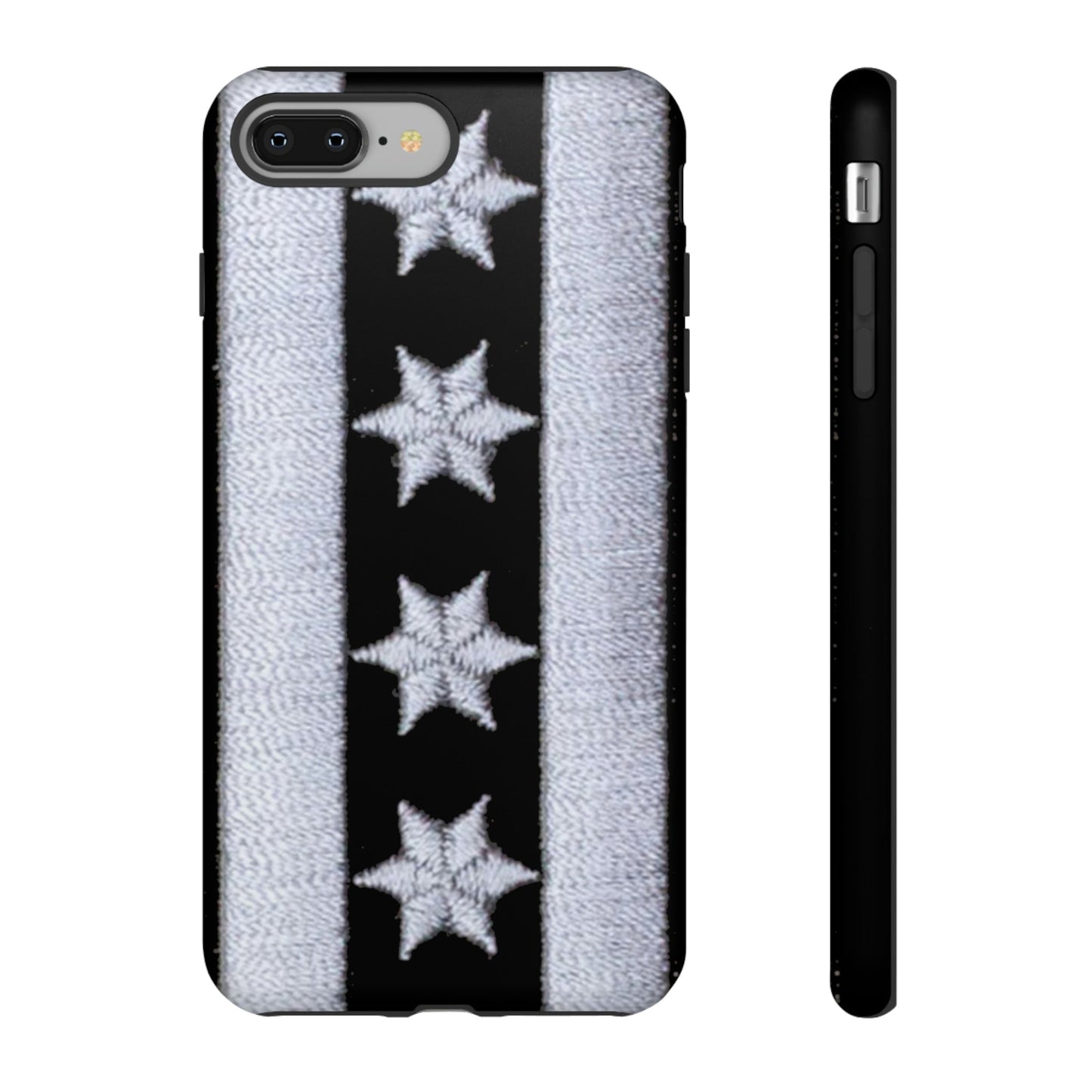 Phone Case-BLACK CHICAGO FLAG | Tough-iPhone 8 Plus-Matte-PhoneCaseBoss-Phone-Best-Phone-Cases