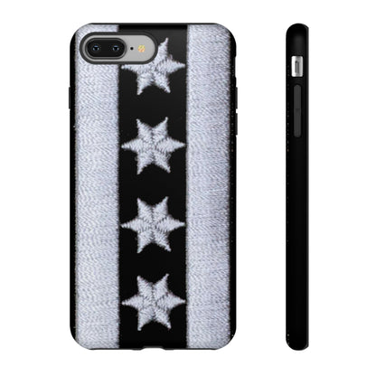 Phone Case-BLACK CHICAGO FLAG | Tough-iPhone 8 Plus-Matte-PhoneCaseBoss-Phone-Best-Phone-Cases