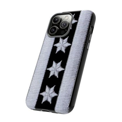 Phone Case-BLACK CHICAGO FLAG | Tough-PhoneCaseBoss-Phone-Best-Phone-Cases