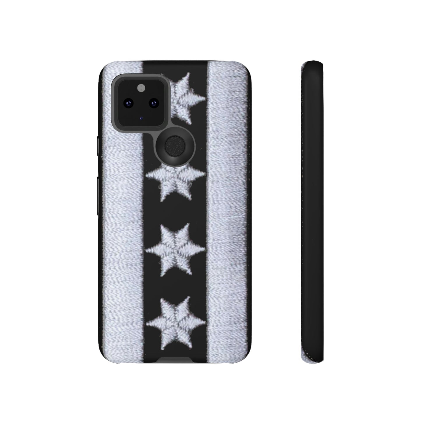 Phone Case-BLACK CHICAGO FLAG | Tough-Google Pixel 5 5G-Matte-PhoneCaseBoss-Phone-Best-Phone-Cases