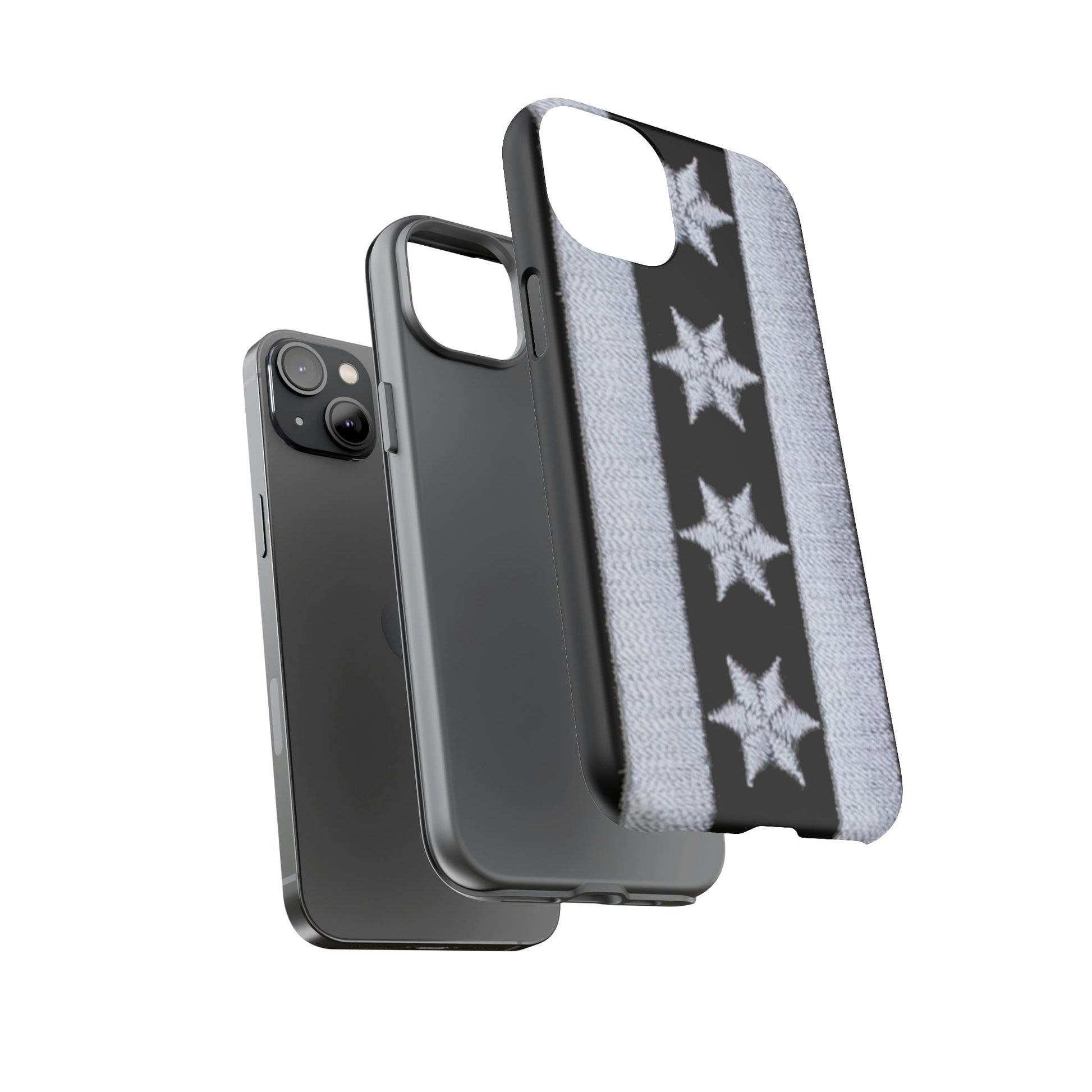 Phone Case-BLACK CHICAGO FLAG | Tough-PhoneCaseBoss-Phone-Best-Phone-Cases