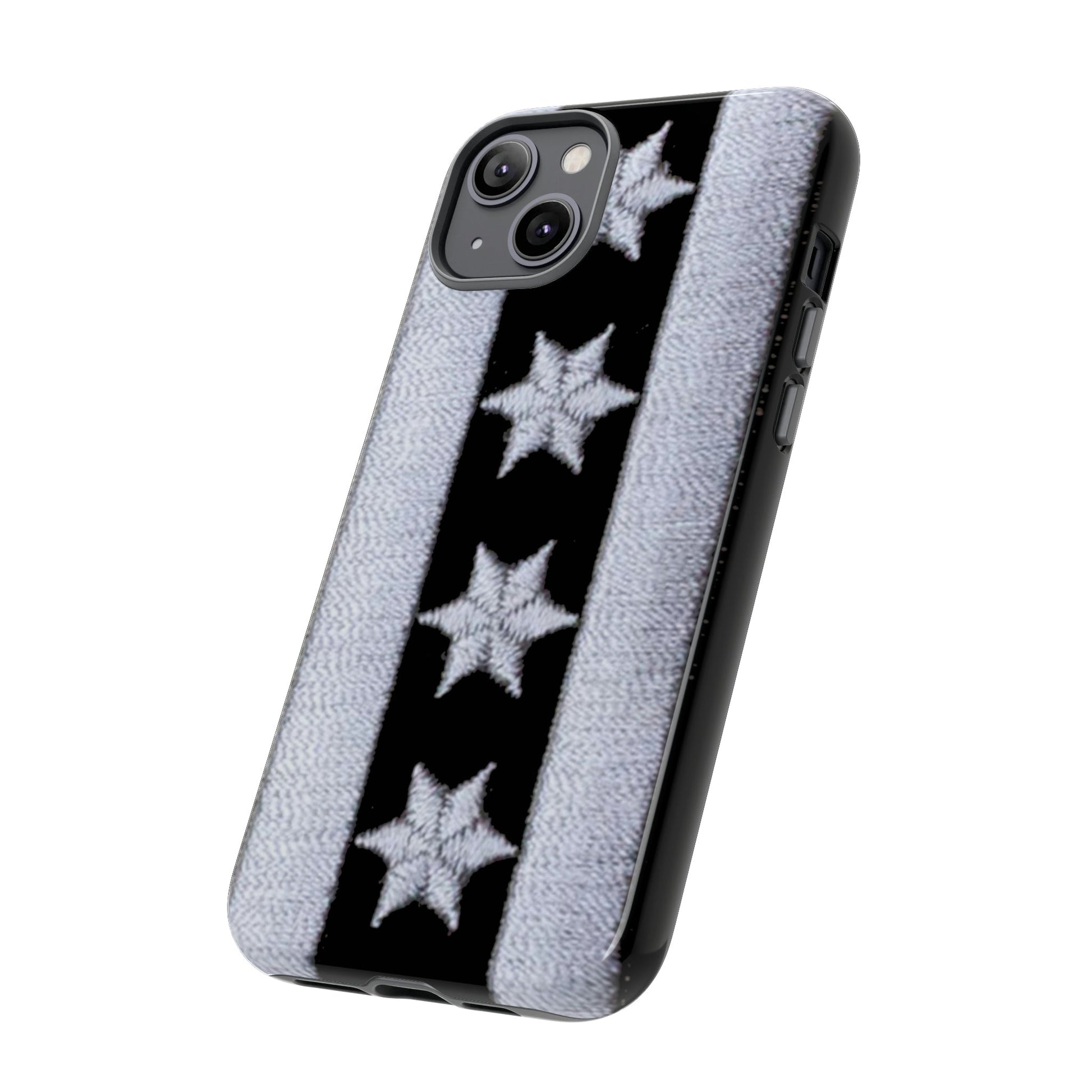 Phone Case-BLACK CHICAGO FLAG | Tough-PhoneCaseBoss-Phone-Best-Phone-Cases