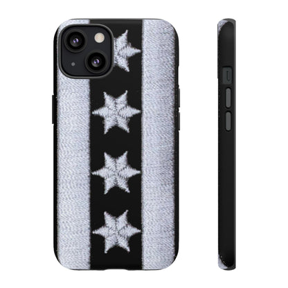 Phone Case-BLACK CHICAGO FLAG | Tough-iPhone 13-Matte-PhoneCaseBoss-Phone-Best-Phone-Cases