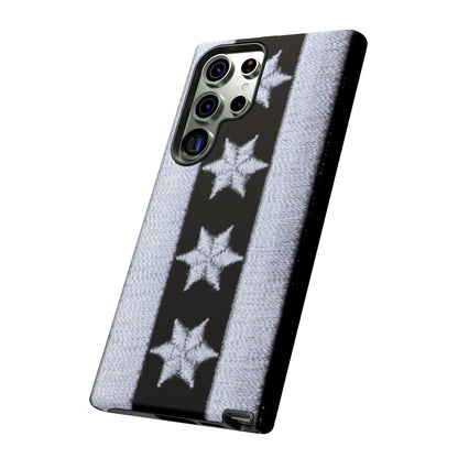 Phone Case-BLACK CHICAGO FLAG | Tough-PhoneCaseBoss-Phone-Best-Phone-Cases