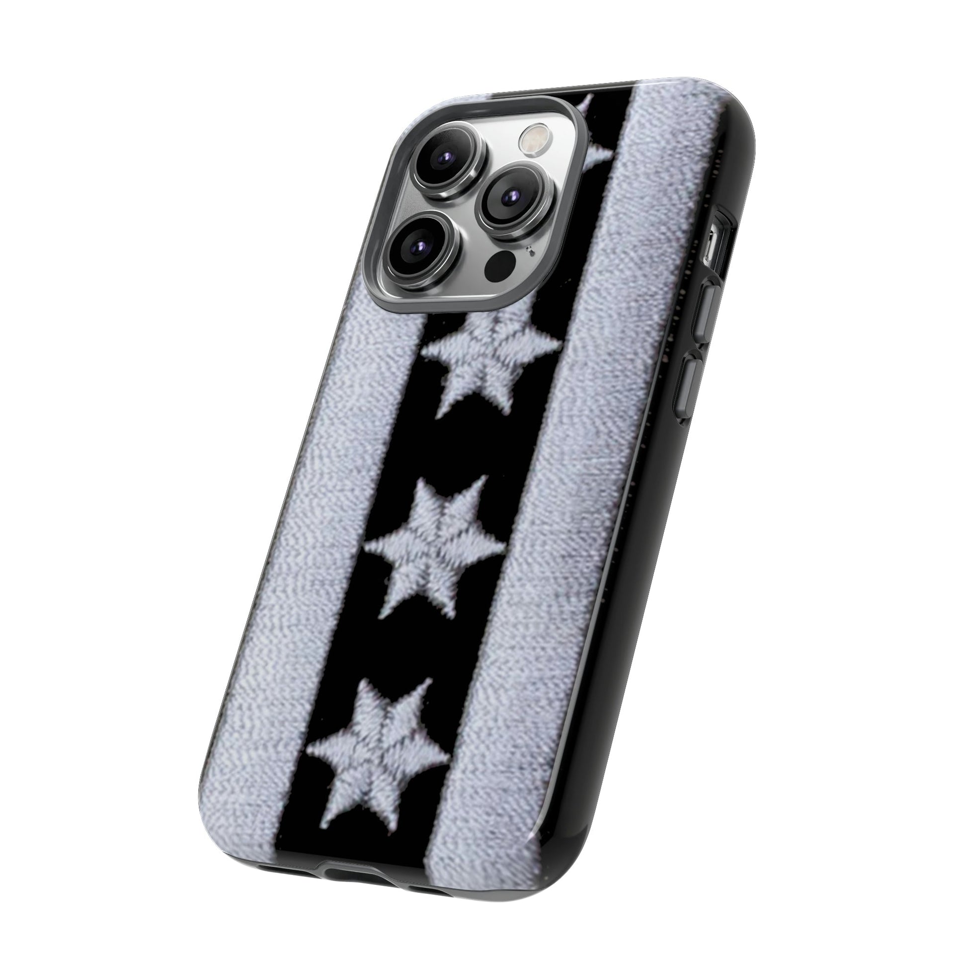 Phone Case-BLACK CHICAGO FLAG | Tough-PhoneCaseBoss-Phone-Best-Phone-Cases