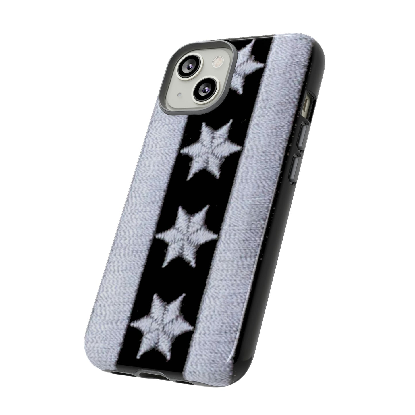 Phone Case-BLACK CHICAGO FLAG | Tough-PhoneCaseBoss-Phone-Best-Phone-Cases