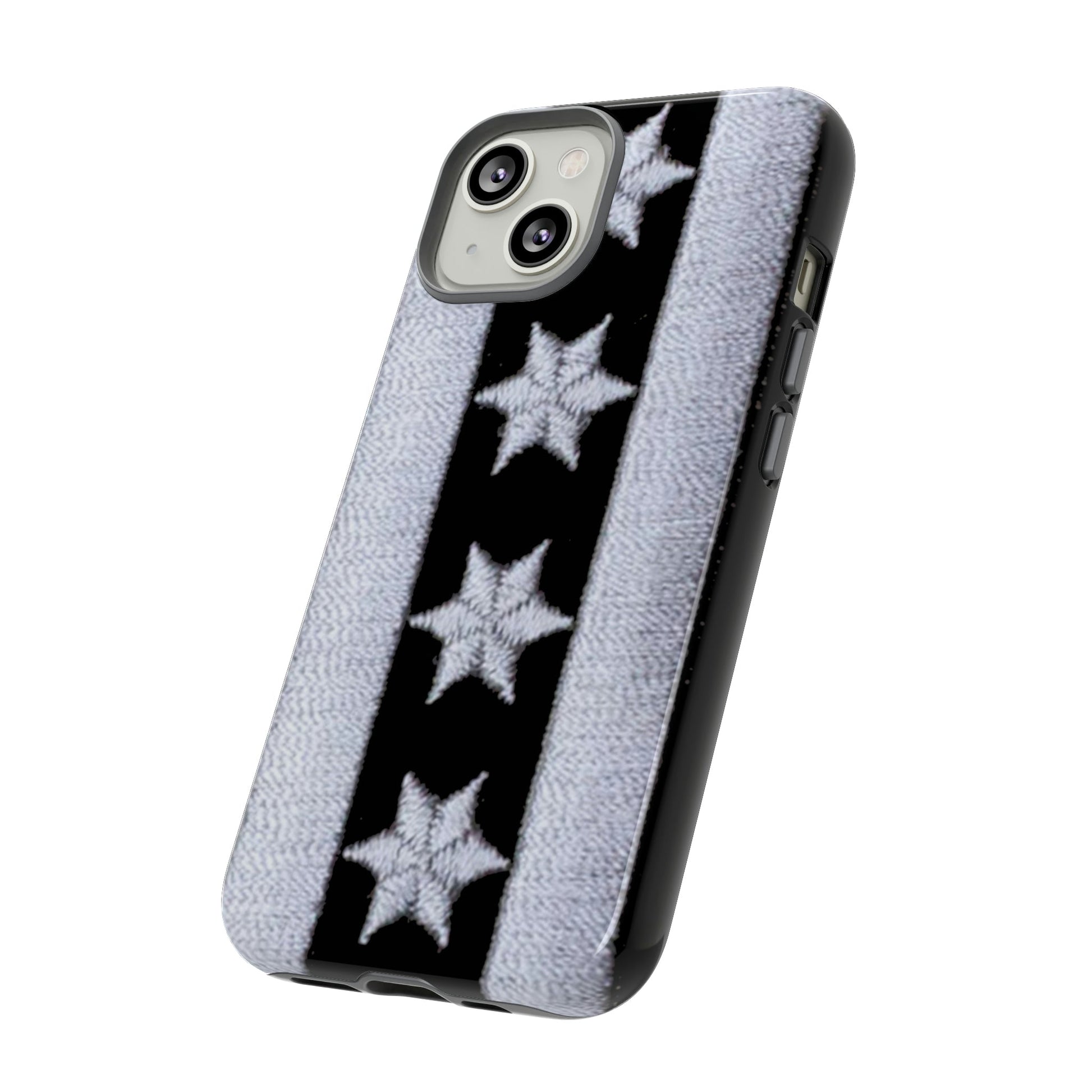 Phone Case-BLACK CHICAGO FLAG | Tough-PhoneCaseBoss-Phone-Best-Phone-Cases