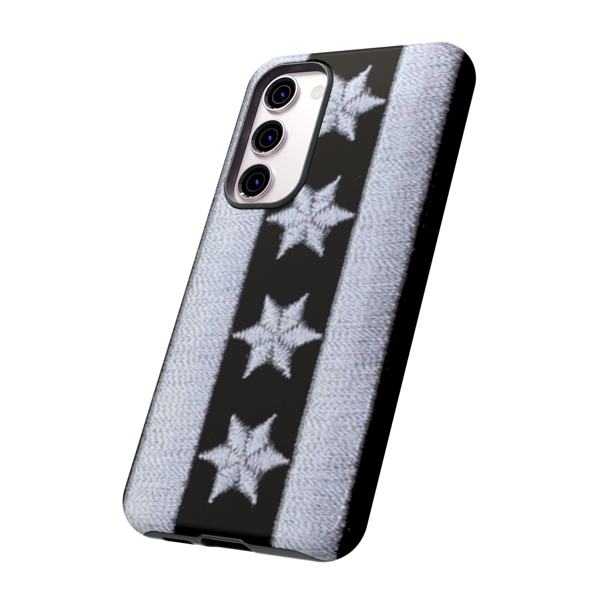 Phone Case-BLACK CHICAGO FLAG | Tough-PhoneCaseBoss-Phone-Best-Phone-Cases