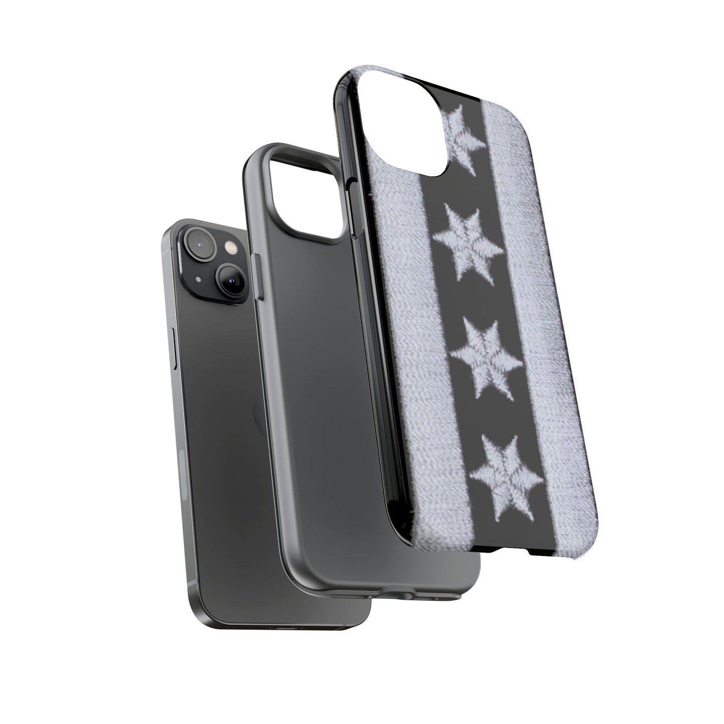 Phone Case-BLACK CHICAGO FLAG | Tough-PhoneCaseBoss-Phone-Best-Phone-Cases