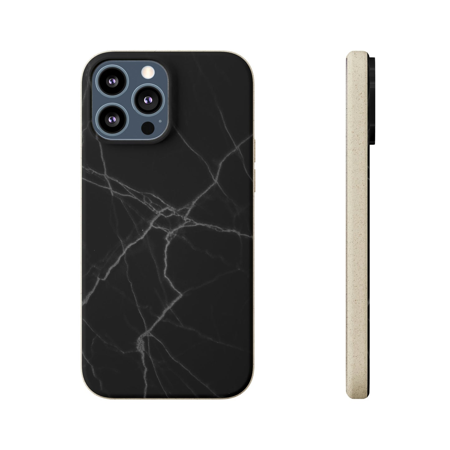 Biodegradeable iPhone Case Earth Friendly Android Phone Case-BLACK MARBLE | Biocase-iPhone 13 Pro Max with gift packaging-PhoneCaseBoss-Phone-Best-Phone-Cases