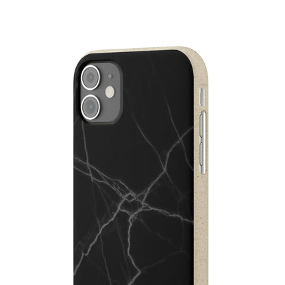 Biodegradeable iPhone Case Earth Friendly Android Phone Case-BLACK MARBLE | Biocase-PhoneCaseBoss-Phone-Best-Phone-Cases