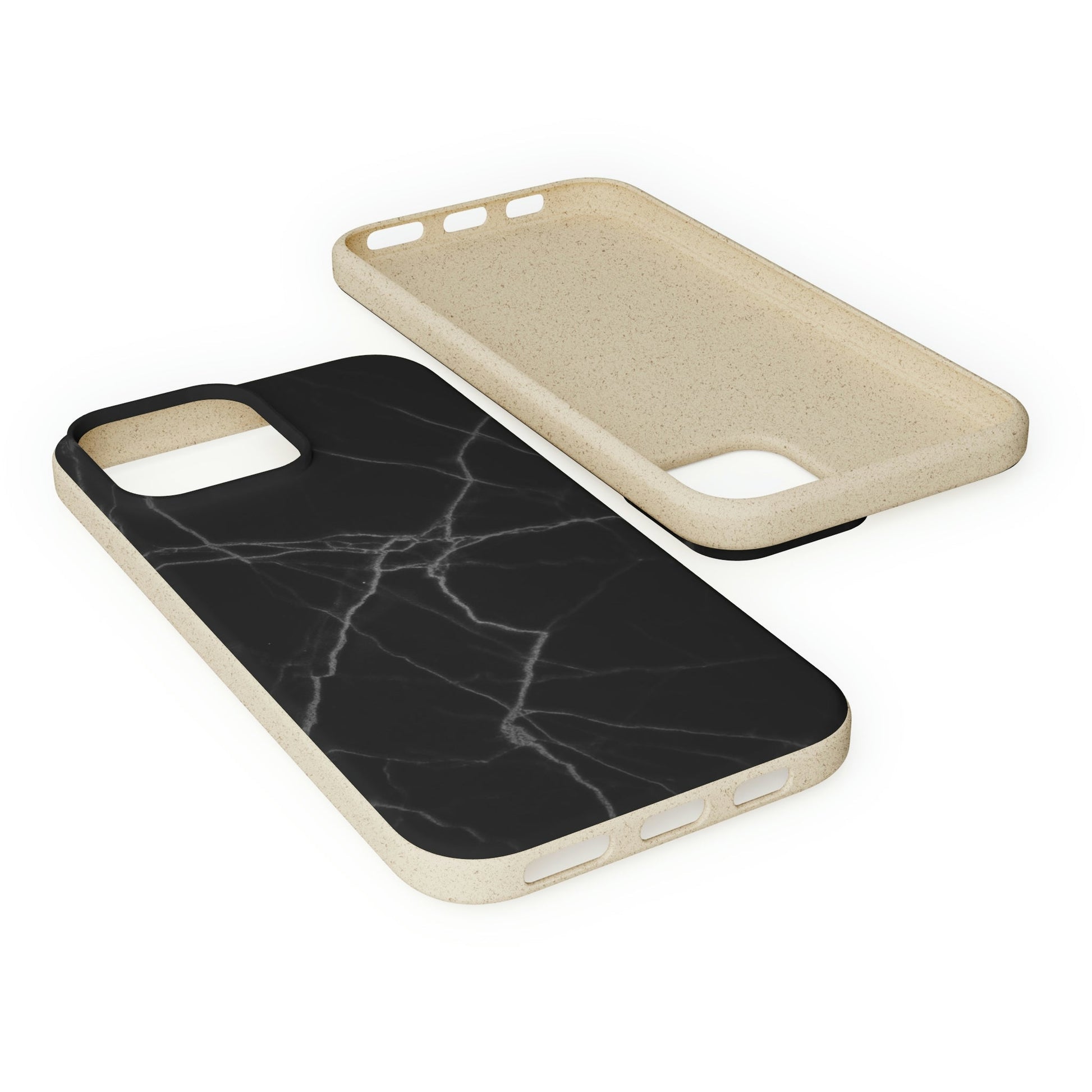 Biodegradeable iPhone Case Earth Friendly Android Phone Case-BLACK MARBLE | Biocase-PhoneCaseBoss-Phone-Best-Phone-Cases