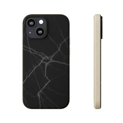 Biodegradeable iPhone Case Earth Friendly Android Phone Case-BLACK MARBLE | Biocase-iPhone 13 Mini-PhoneCaseBoss-Phone-Best-Phone-Cases