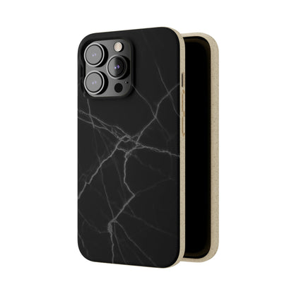 Biodegradeable iPhone Case Earth Friendly Android Phone Case-BLACK MARBLE | Biocase-PhoneCaseBoss-Phone-Best-Phone-Cases