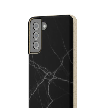 Biodegradeable iPhone Case Earth Friendly Android Phone Case-BLACK MARBLE | Biocase-PhoneCaseBoss-Phone-Best-Phone-Cases