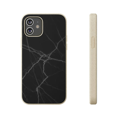 Biodegradeable iPhone Case Earth Friendly Android Phone Case-BLACK MARBLE | Biocase-iPhone 12 with gift packaging-PhoneCaseBoss-Phone-Best-Phone-Cases