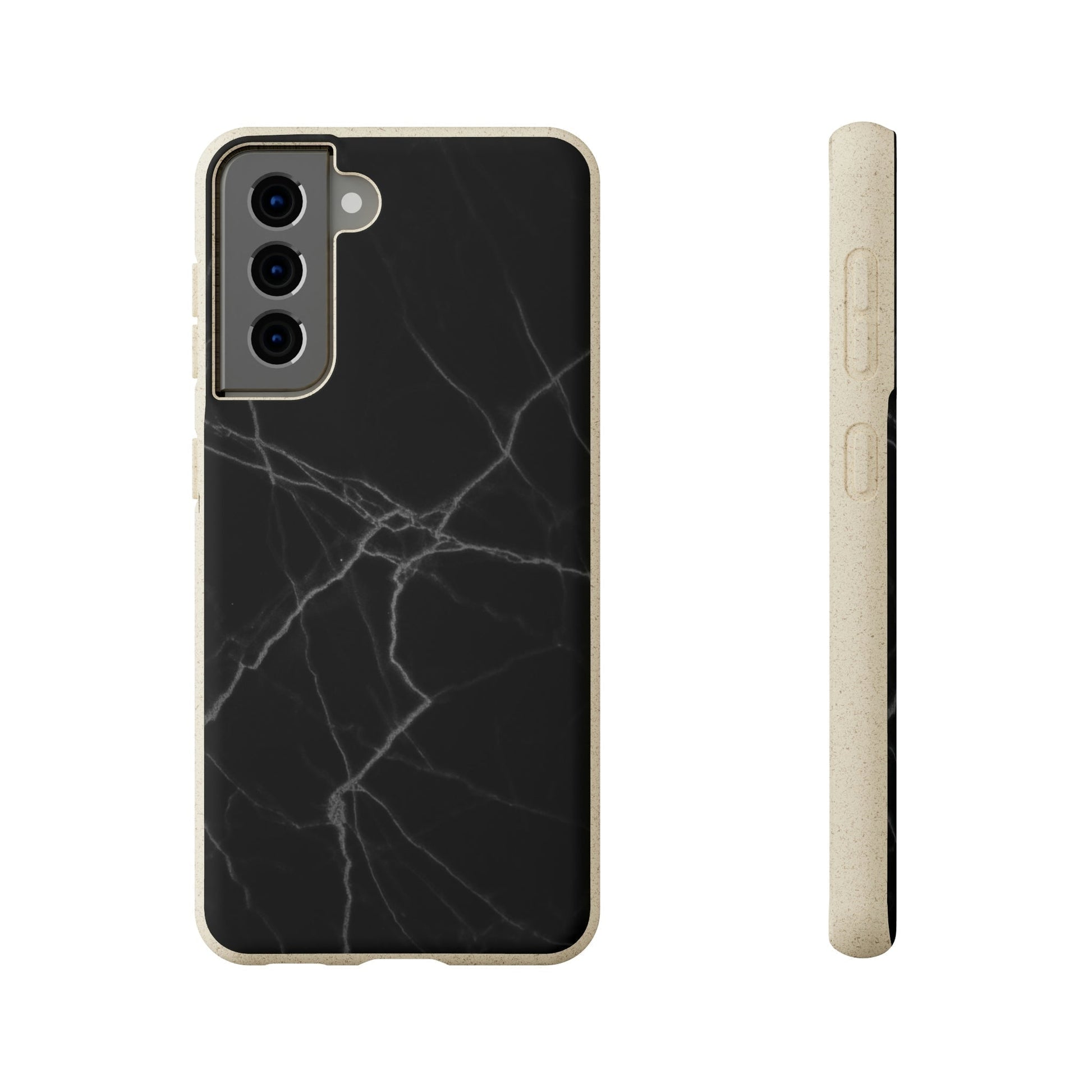 Biodegradeable iPhone Case Earth Friendly Android Phone Case-BLACK MARBLE | Biocase-Samsung Galaxy S21 with gift packaging-PhoneCaseBoss-Phone-Best-Phone-Cases