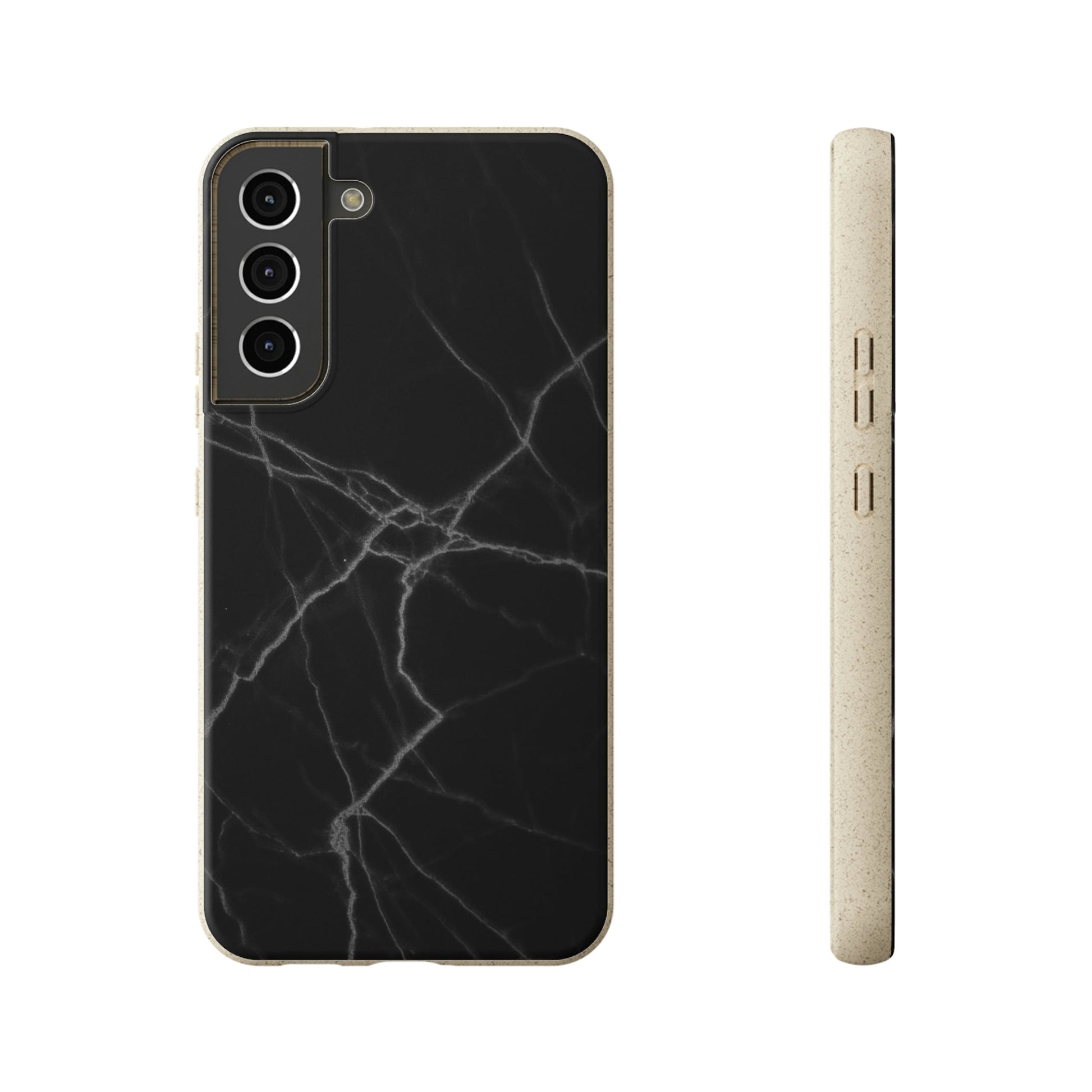 Biodegradeable iPhone Case Earth Friendly Android Phone Case-BLACK MARBLE | Biocase-Samsung Galaxy S22 Plus with gift packaging-PhoneCaseBoss-Phone-Best-Phone-Cases