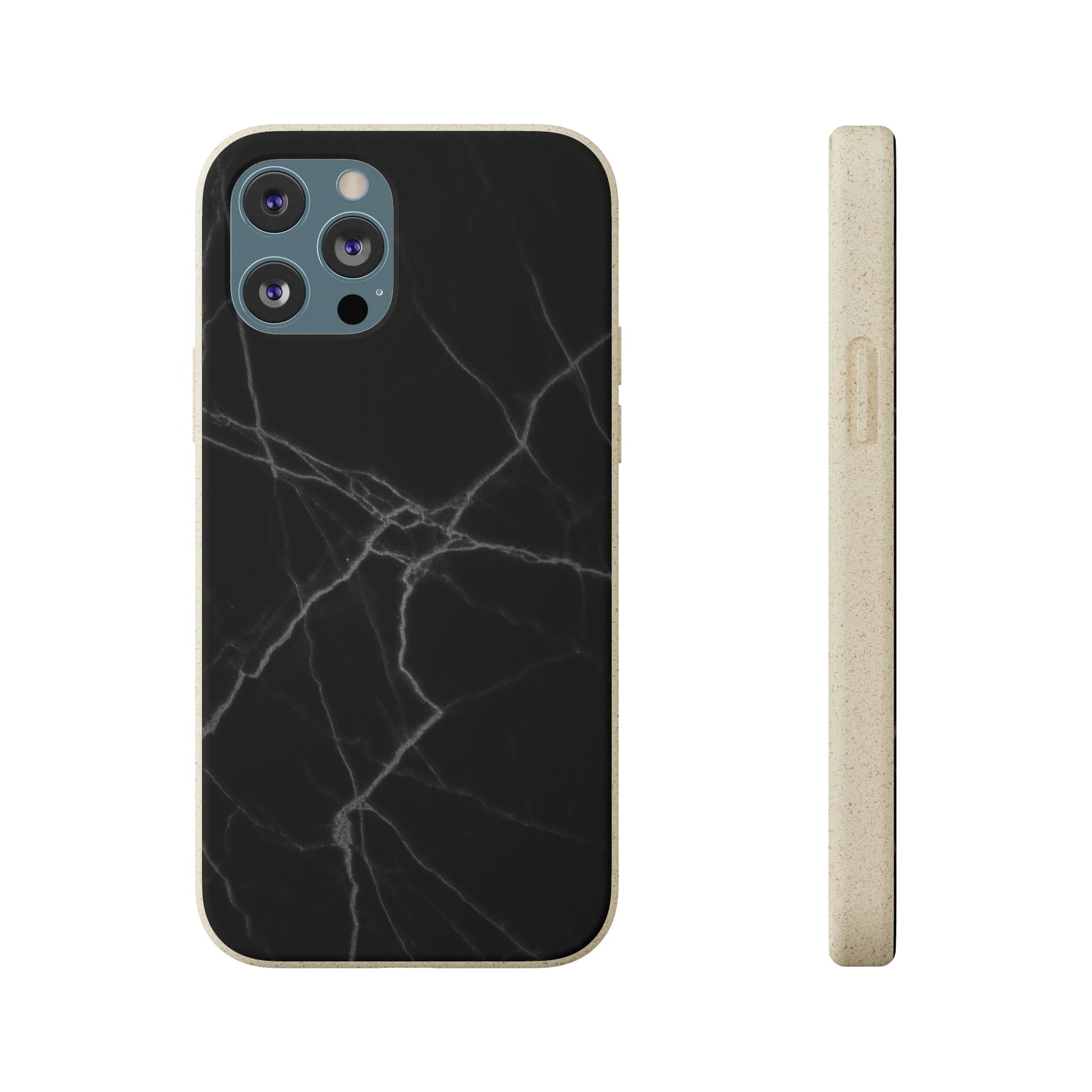 Biodegradeable iPhone Case Earth Friendly Android Phone Case-BLACK MARBLE | Biocase-iPhone 12 Pro Max with gift packaging-PhoneCaseBoss-Phone-Best-Phone-Cases