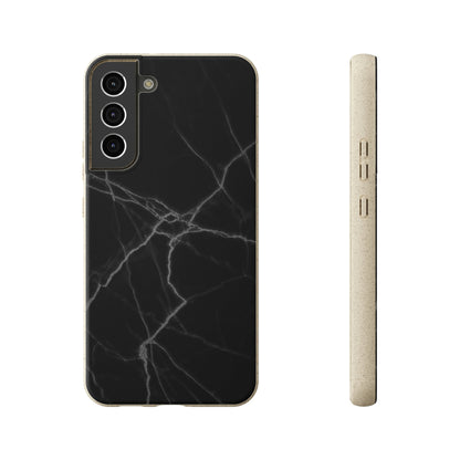 Biodegradeable iPhone Case Earth Friendly Android Phone Case-BLACK MARBLE | Biocase-Samsung Galaxy S22 Plus-PhoneCaseBoss-Phone-Best-Phone-Cases