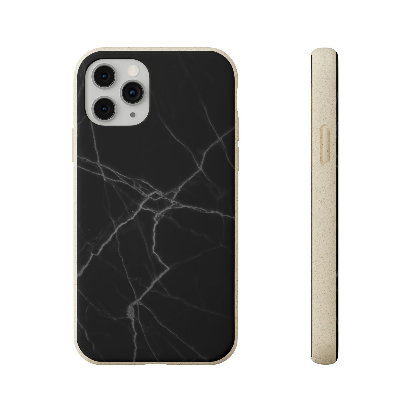 Biodegradeable iPhone Case Earth Friendly Android Phone Case-BLACK MARBLE | Biocase-iPhone 11 Pro-PhoneCaseBoss-Phone-Best-Phone-Cases