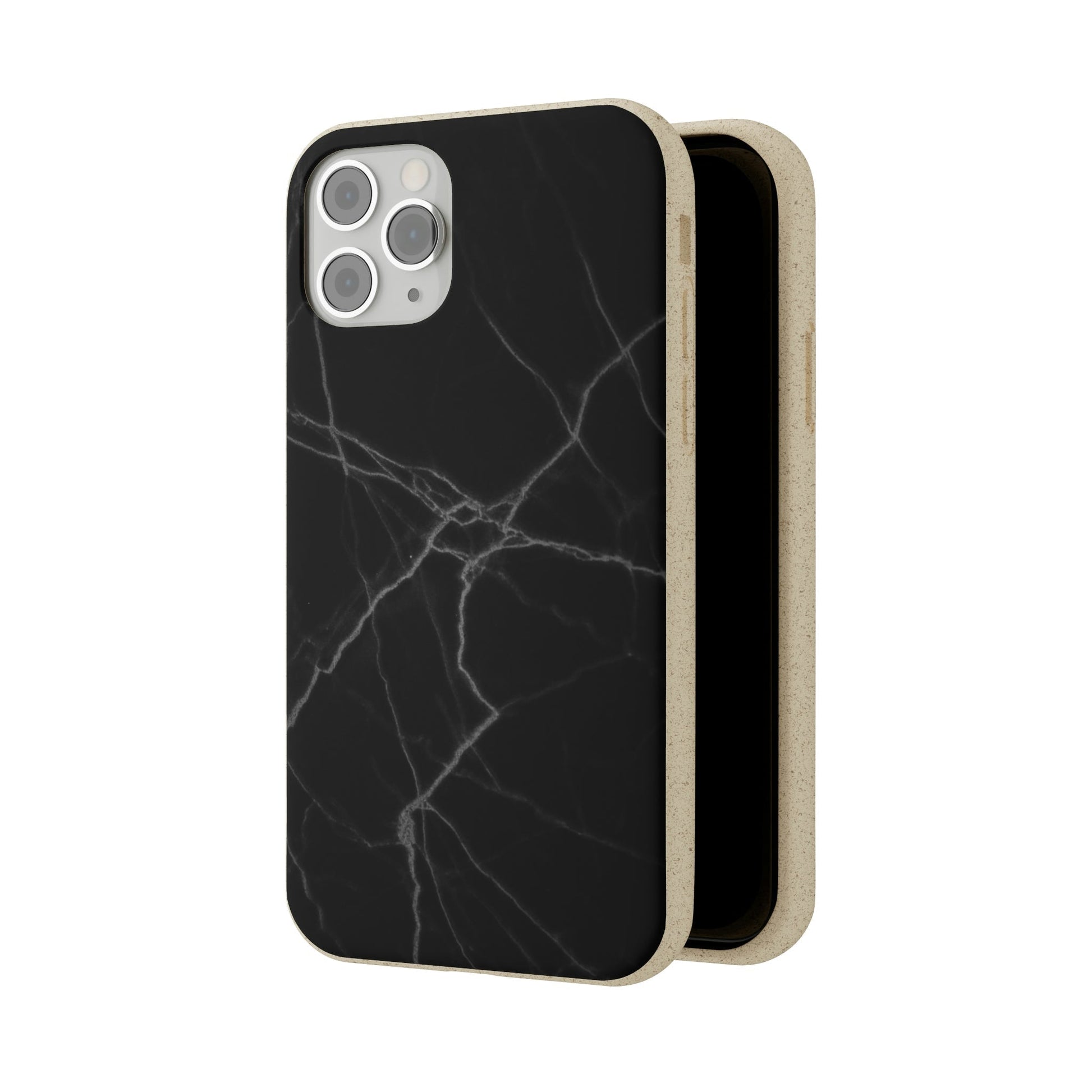 Biodegradeable iPhone Case Earth Friendly Android Phone Case-BLACK MARBLE | Biocase-PhoneCaseBoss-Phone-Best-Phone-Cases