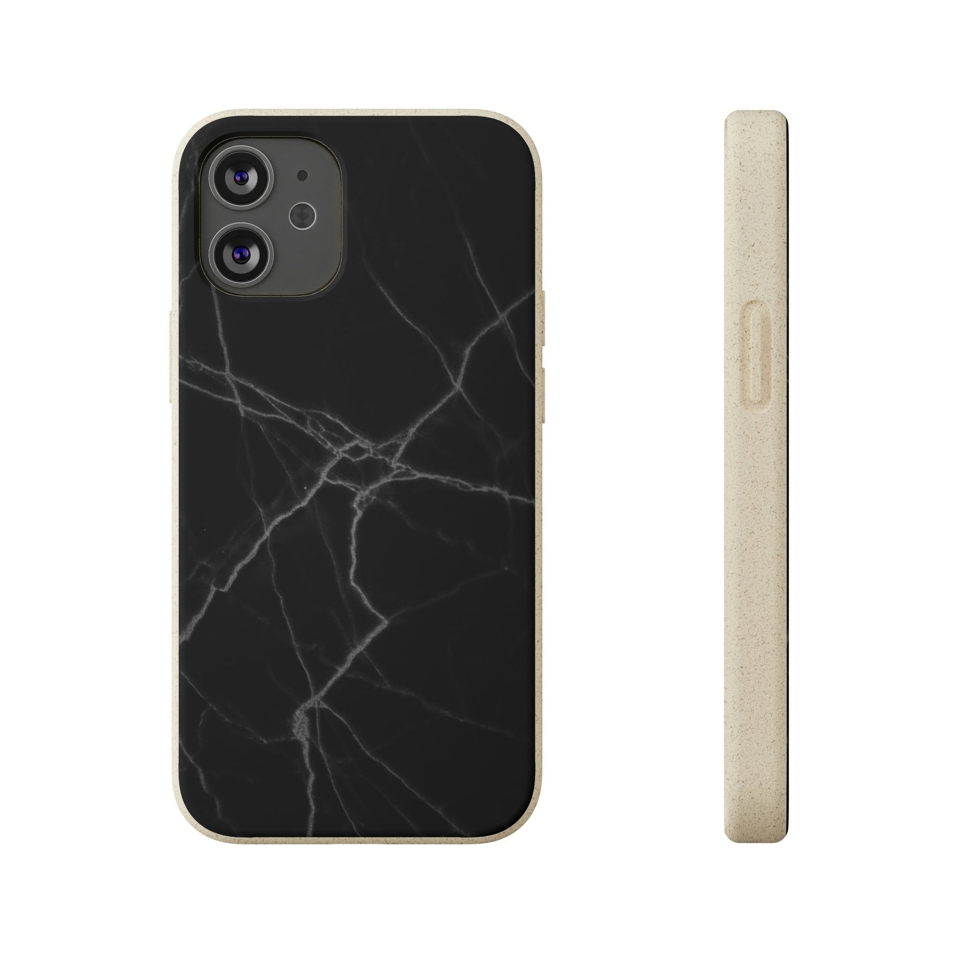 Biodegradeable iPhone Case Earth Friendly Android Phone Case-BLACK MARBLE | Biocase-iPhone 12 Mini-PhoneCaseBoss-Phone-Best-Phone-Cases