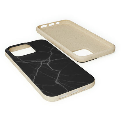 Biodegradeable iPhone Case Earth Friendly Android Phone Case-BLACK MARBLE | Biocase-PhoneCaseBoss-Phone-Best-Phone-Cases