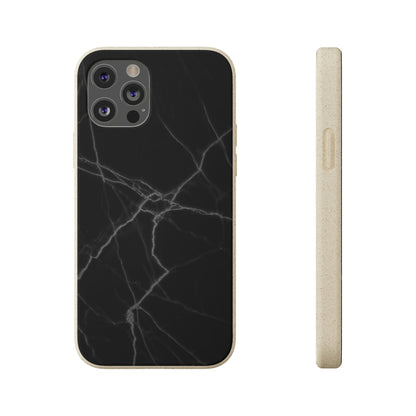 Biodegradeable iPhone Case Earth Friendly Android Phone Case-BLACK MARBLE | Biocase-iPhone 12 Pro-PhoneCaseBoss-Phone-Best-Phone-Cases