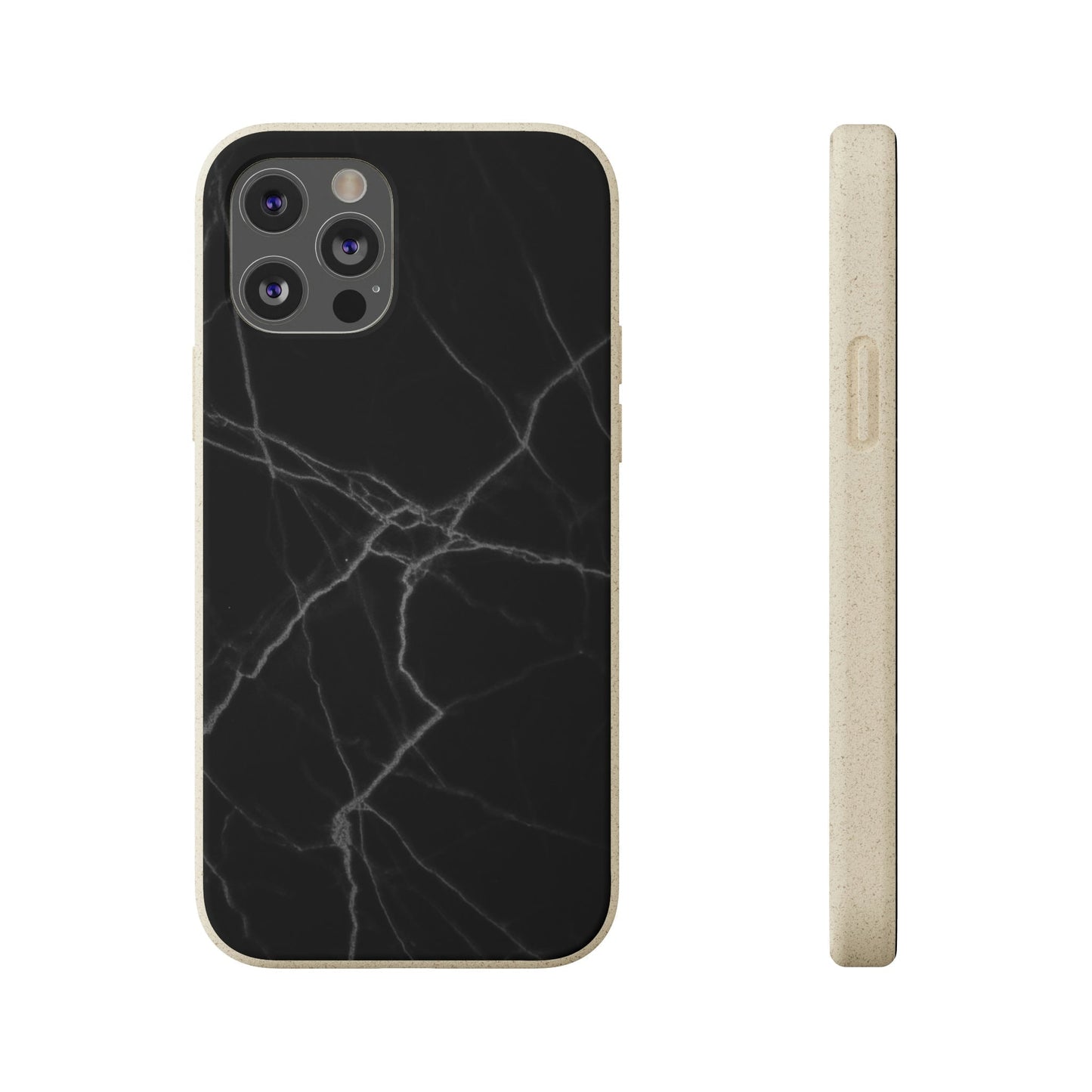 Biodegradeable iPhone Case Earth Friendly Android Phone Case-BLACK MARBLE | Biocase-iPhone 12 Pro with gift packaging-PhoneCaseBoss-Phone-Best-Phone-Cases