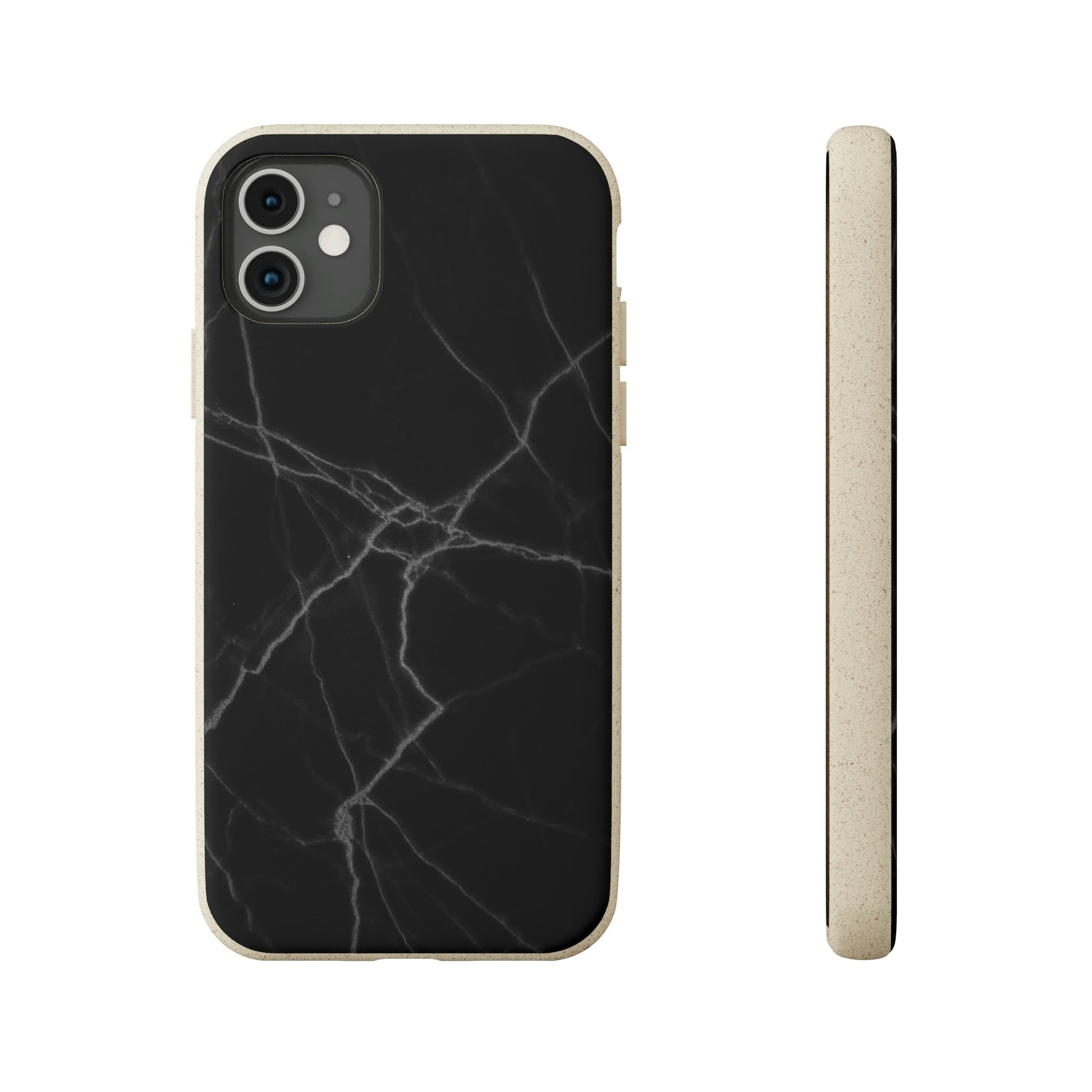 Biodegradeable iPhone Case Earth Friendly Android Phone Case-BLACK MARBLE | Biocase-iPhone 11-PhoneCaseBoss-Phone-Best-Phone-Cases