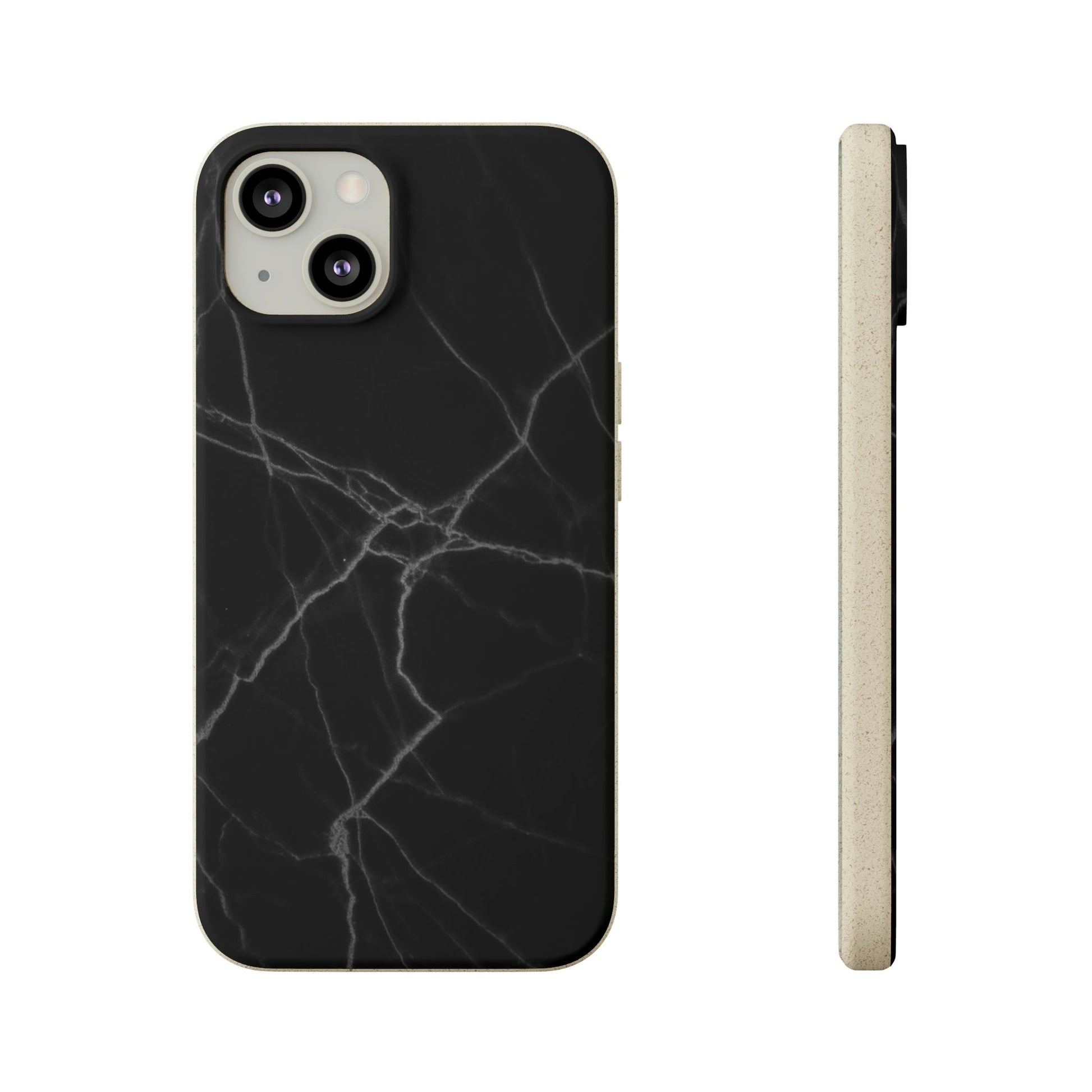 Biodegradeable iPhone Case Earth Friendly Android Phone Case-BLACK MARBLE | Biocase-iPhone 13 with gift packaging-PhoneCaseBoss-Phone-Best-Phone-Cases