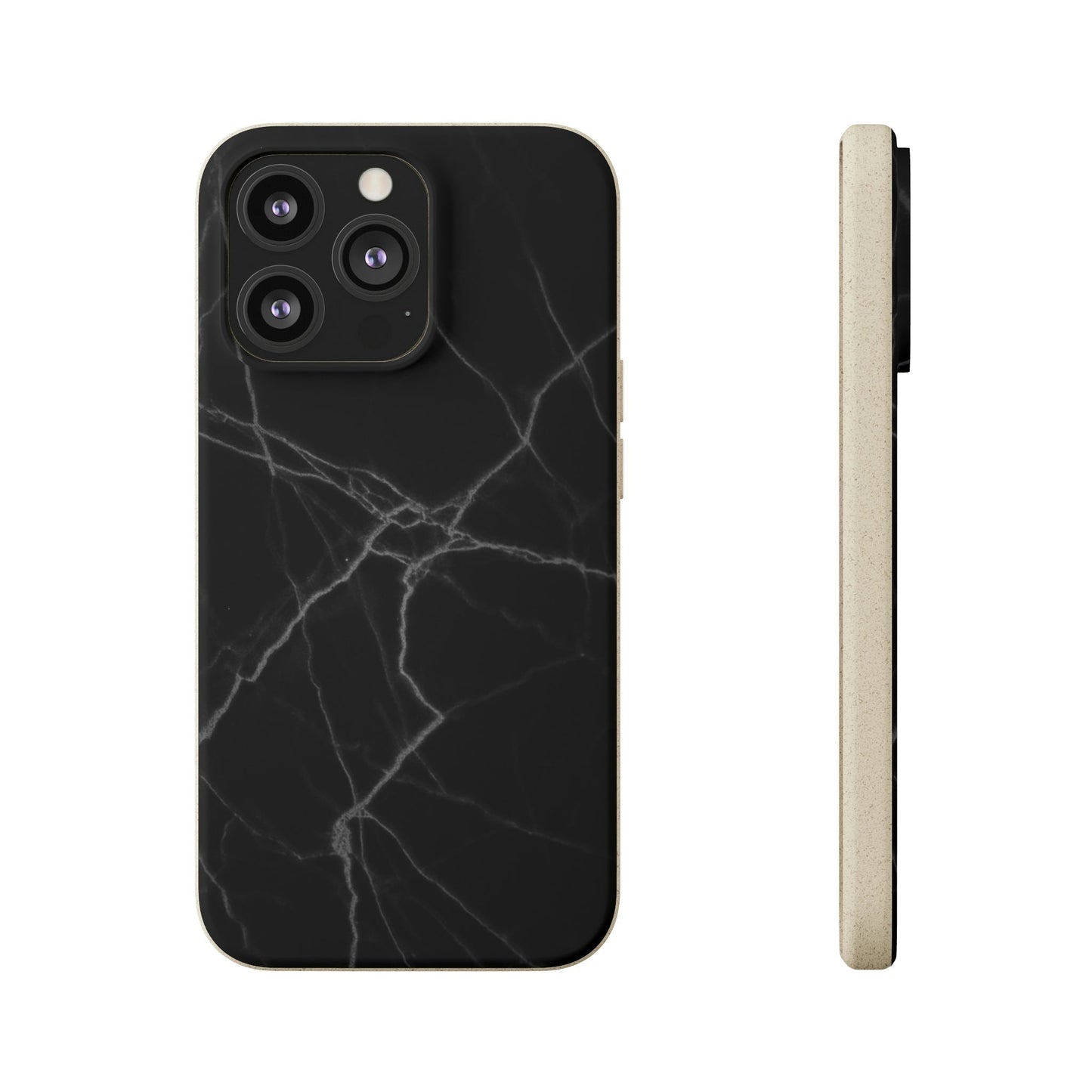 Biodegradeable iPhone Case Earth Friendly Android Phone Case-BLACK MARBLE | Biocase-iPhone 13 Pro with gift packaging-PhoneCaseBoss-Phone-Best-Phone-Cases