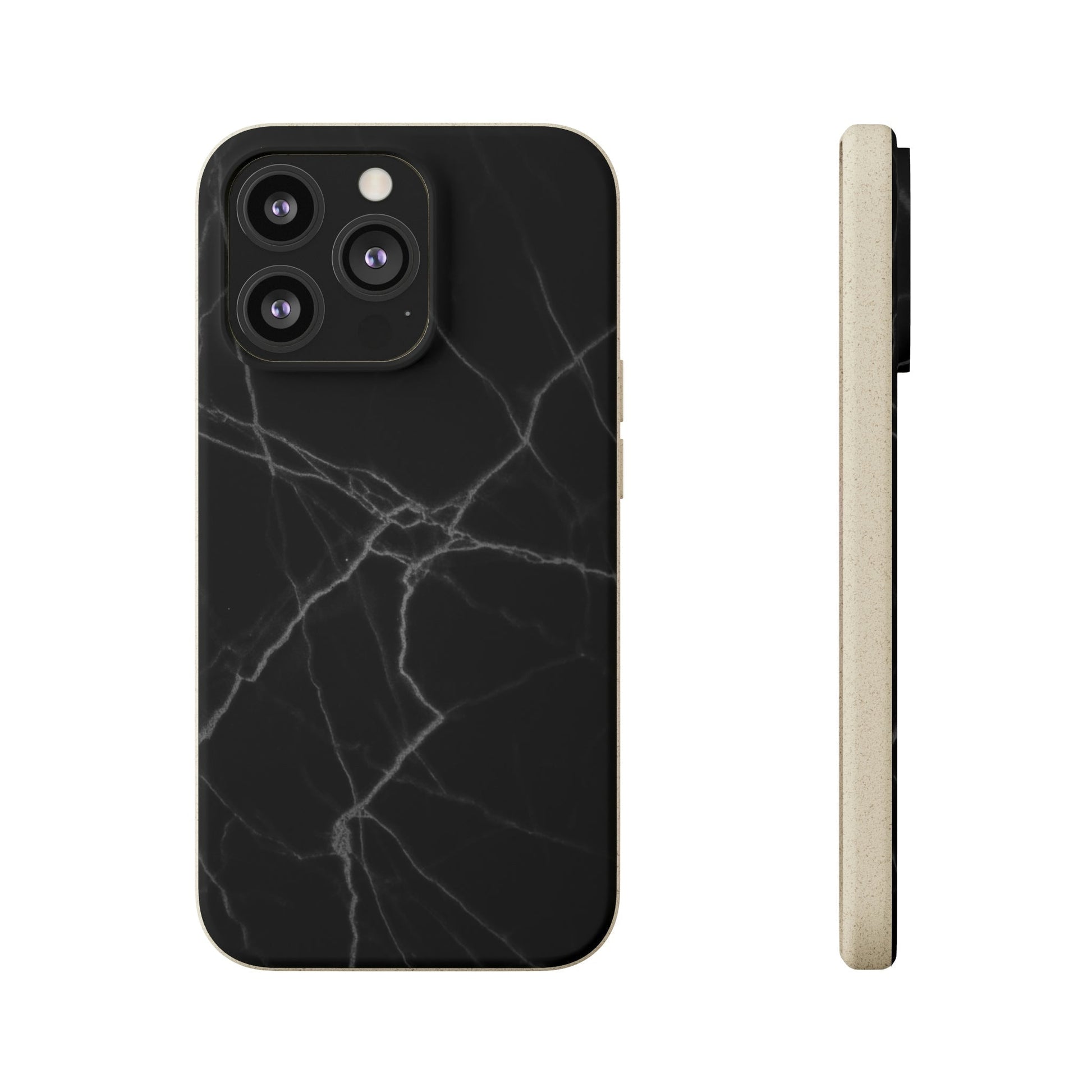 Biodegradeable iPhone Case Earth Friendly Android Phone Case-BLACK MARBLE | Biocase-iPhone 13 Pro with gift packaging-PhoneCaseBoss-Phone-Best-Phone-Cases