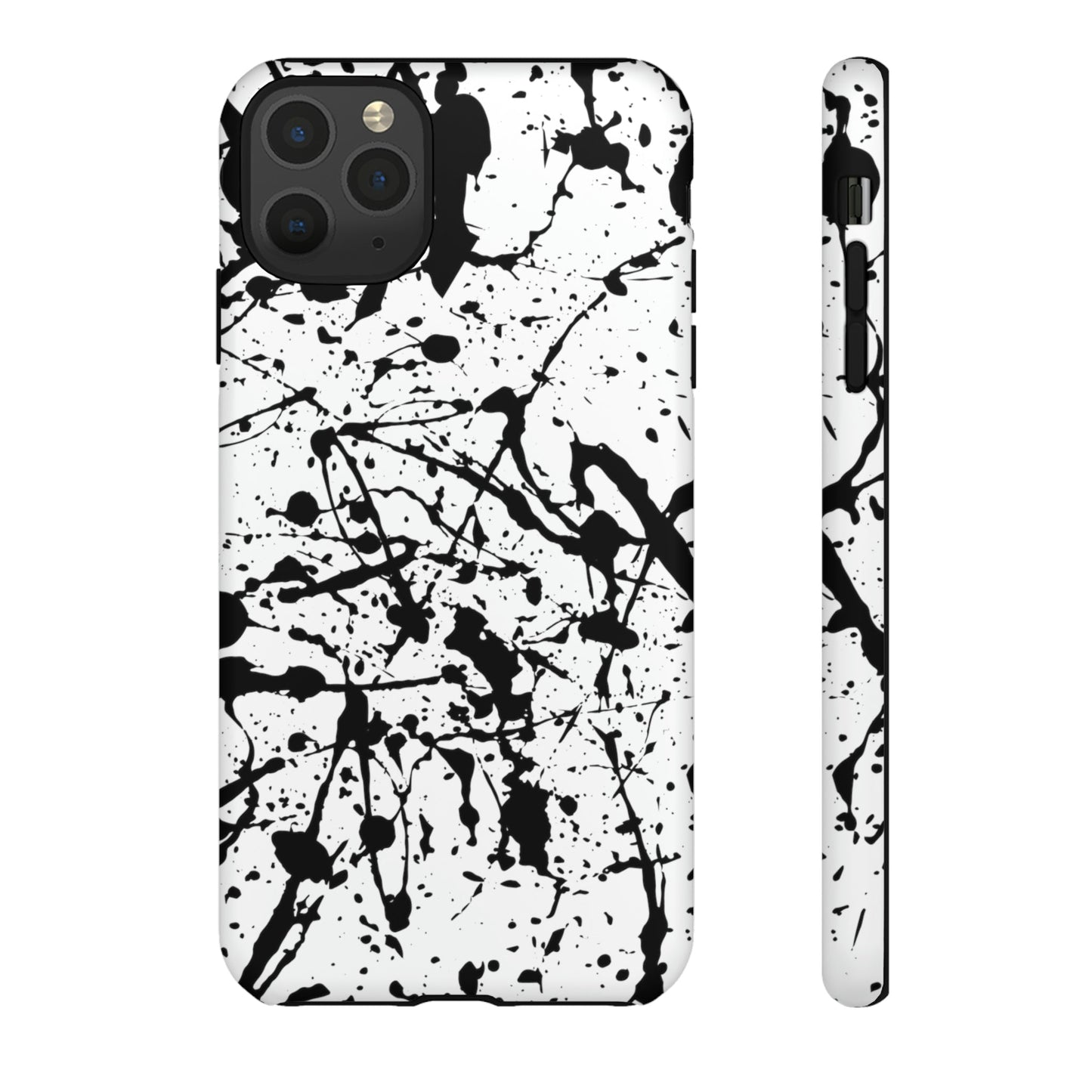 Phone Case-BLACK SPLATTER | Tough-iPhone 11 Pro Max-Matte-PhoneCaseBoss-Phone-Best-Phone-Cases