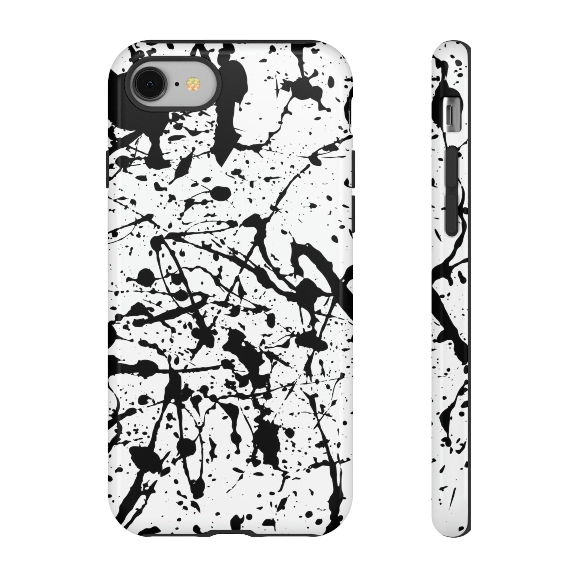 Phone Case-BLACK SPLATTER | Tough-iPhone 8-Glossy-PhoneCaseBoss-Phone-Best-Phone-Cases