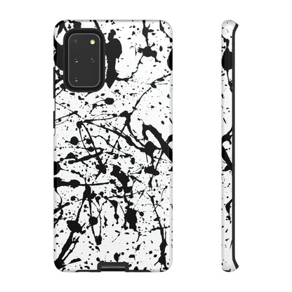 Phone Case-BLACK SPLATTER | Tough-Samsung Galaxy S20+-Glossy-PhoneCaseBoss-Phone-Best-Phone-Cases