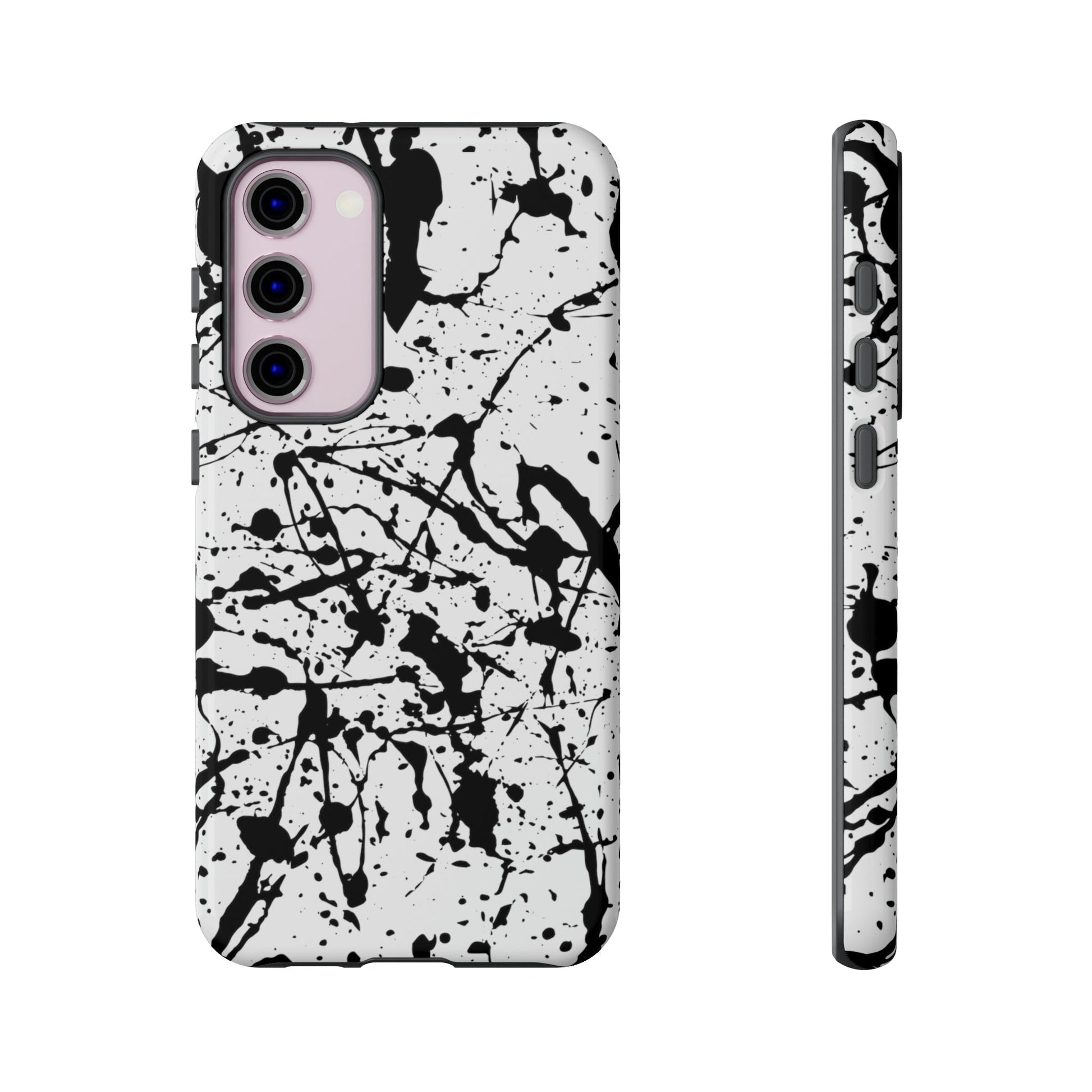 Phone Case-BLACK SPLATTER | Tough-Samsung Galaxy S23 Plus-Glossy-PhoneCaseBoss-Phone-Best-Phone-Cases