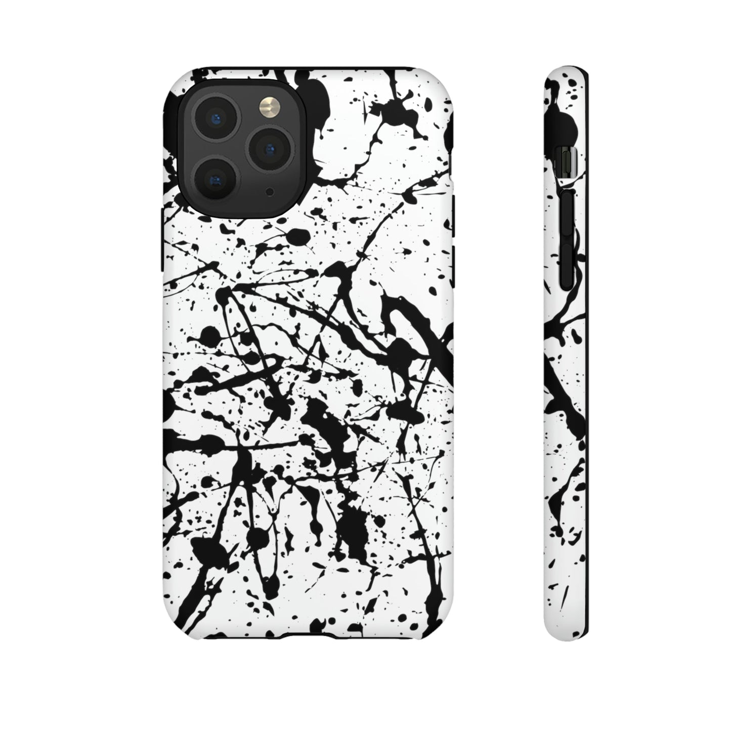 Phone Case-BLACK SPLATTER | Tough-iPhone 11 Pro-Matte-PhoneCaseBoss-Phone-Best-Phone-Cases