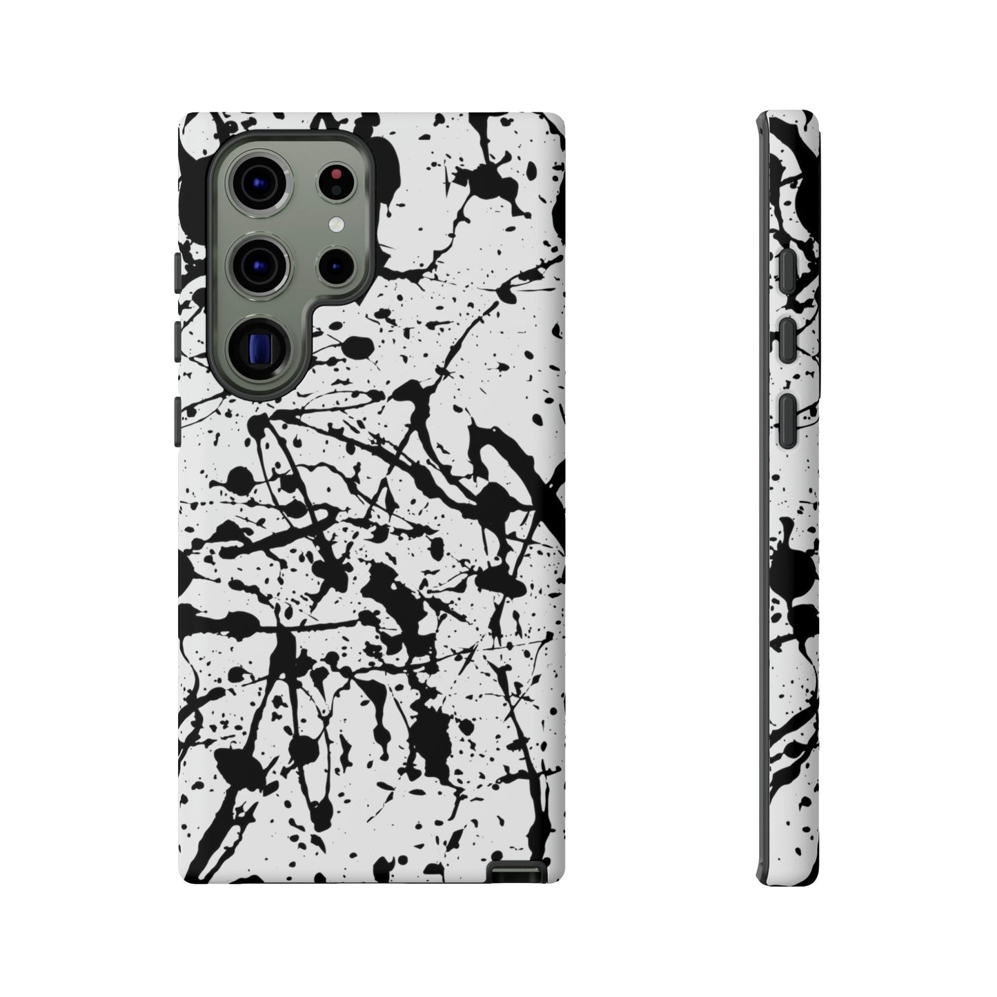 Phone Case-BLACK SPLATTER | Tough-Samsung Galaxy S23 Ultra-Matte-PhoneCaseBoss-Phone-Best-Phone-Cases