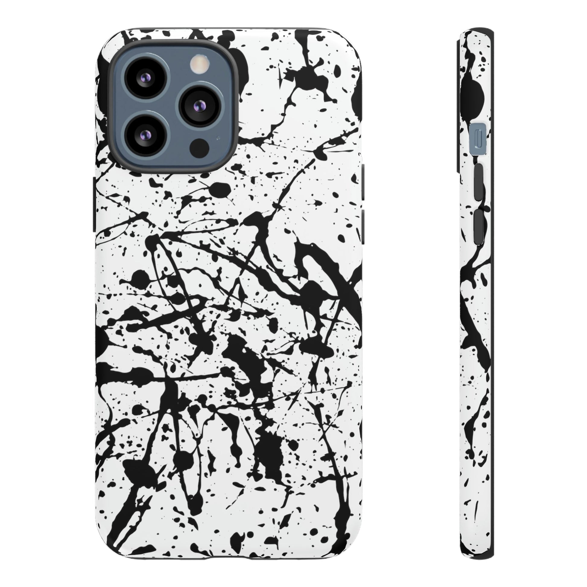 Phone Case-BLACK SPLATTER | Tough-iPhone 13 Pro Max-Matte-PhoneCaseBoss-Phone-Best-Phone-Cases