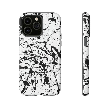 Phone Case-BLACK SPLATTER | Tough-iPhone 14 Pro Max-Matte-PhoneCaseBoss-Phone-Best-Phone-Cases