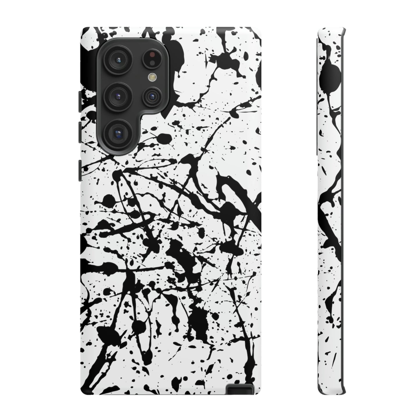 Phone Case-BLACK SPLATTER | Tough-Samsung Galaxy S22 Ultra-Matte-PhoneCaseBoss-Phone-Best-Phone-Cases