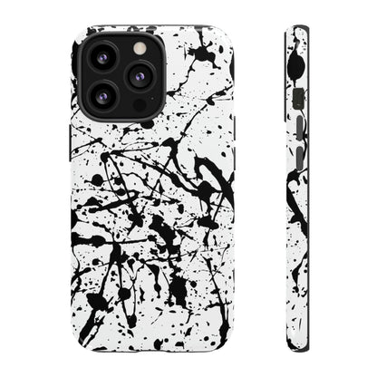 Phone Case-BLACK SPLATTER | Tough-iPhone 13 Pro-Glossy-PhoneCaseBoss-Phone-Best-Phone-Cases