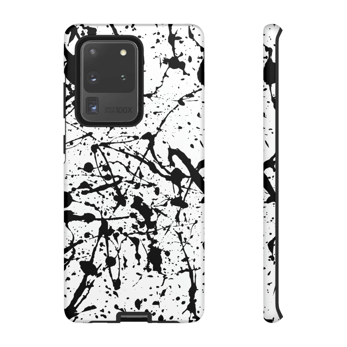 Phone Case-BLACK SPLATTER | Tough-Samsung Galaxy S20 Ultra-Matte-PhoneCaseBoss-Phone-Best-Phone-Cases