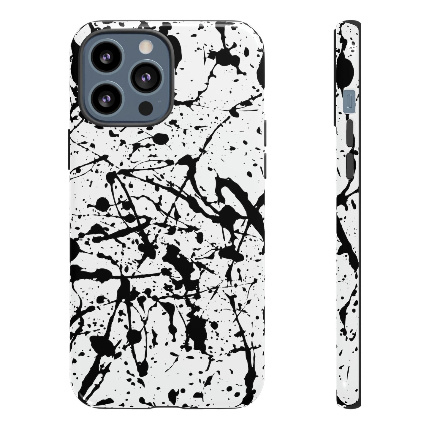 Phone Case-BLACK SPLATTER | Tough-iPhone 13 Pro Max-Glossy-PhoneCaseBoss-Phone-Best-Phone-Cases