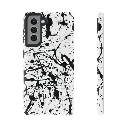 Phone Case-BLACK SPLATTER | Tough-Samsung Galaxy S21-Matte-PhoneCaseBoss-Phone-Best-Phone-Cases