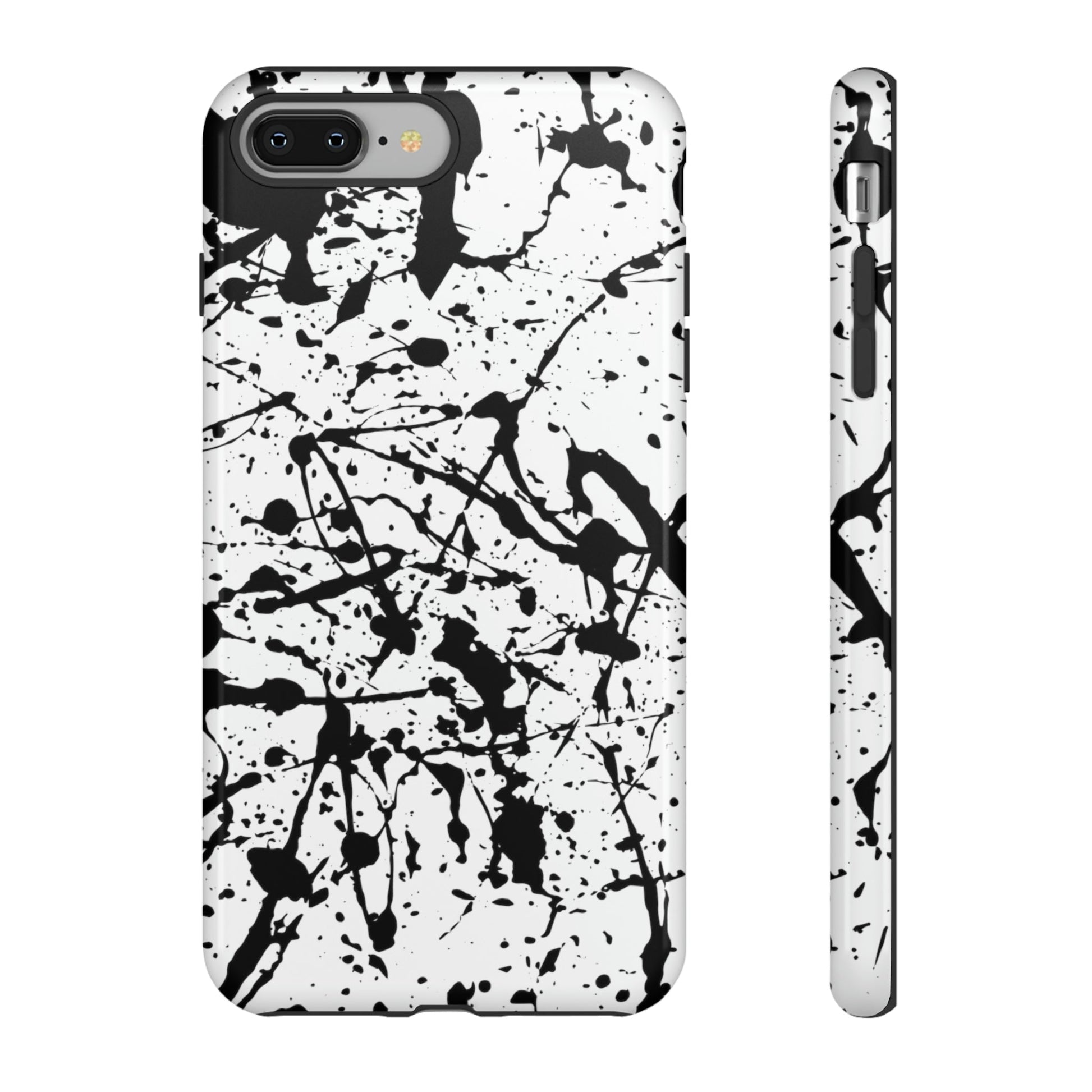 Phone Case-BLACK SPLATTER | Tough-iPhone 8 Plus-Glossy-PhoneCaseBoss-Phone-Best-Phone-Cases