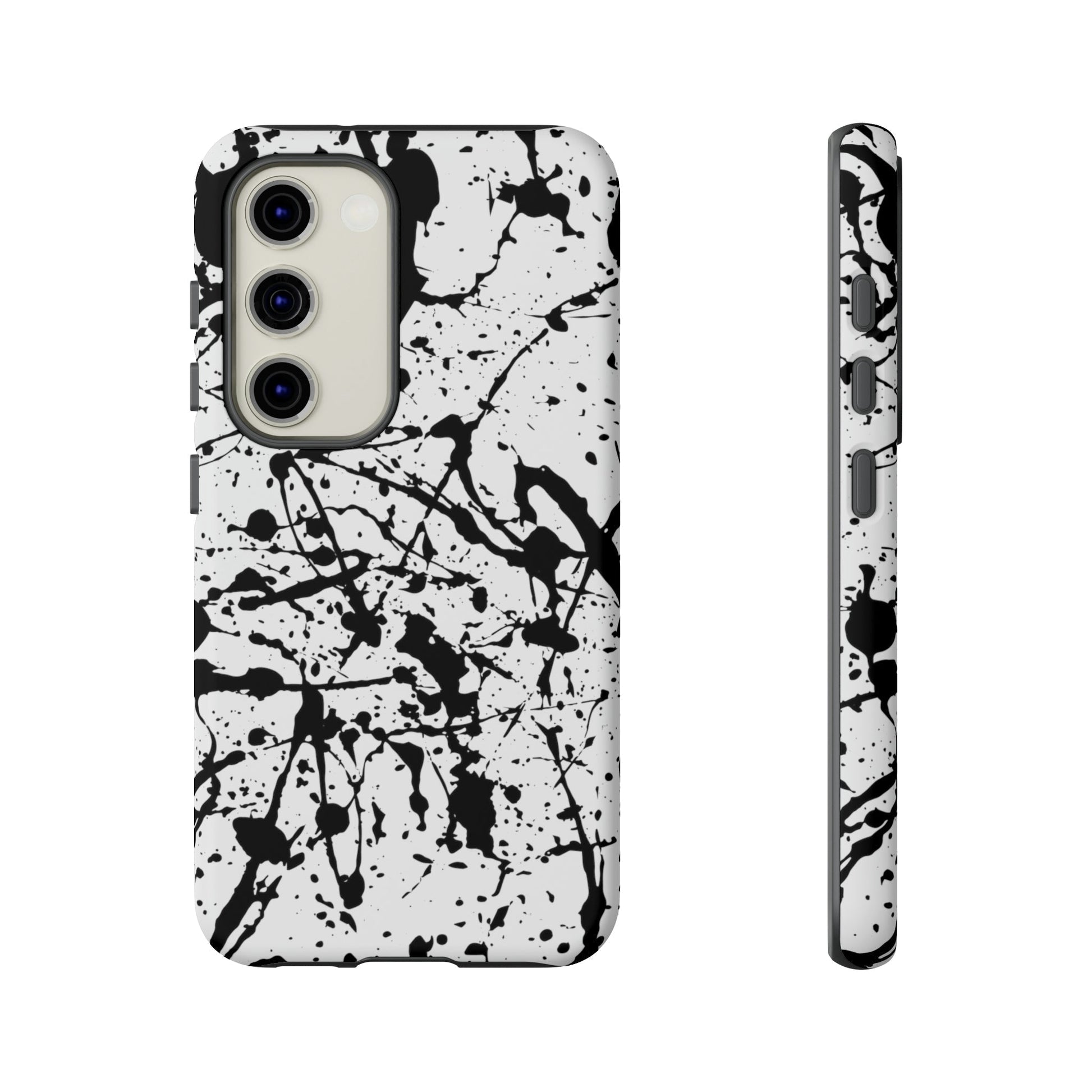 Phone Case-BLACK SPLATTER | Tough-Samsung Galaxy S23-Matte-PhoneCaseBoss-Phone-Best-Phone-Cases