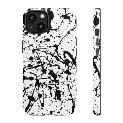 Phone Case-BLACK SPLATTER | Tough-iPhone 13-Matte-PhoneCaseBoss-Phone-Best-Phone-Cases